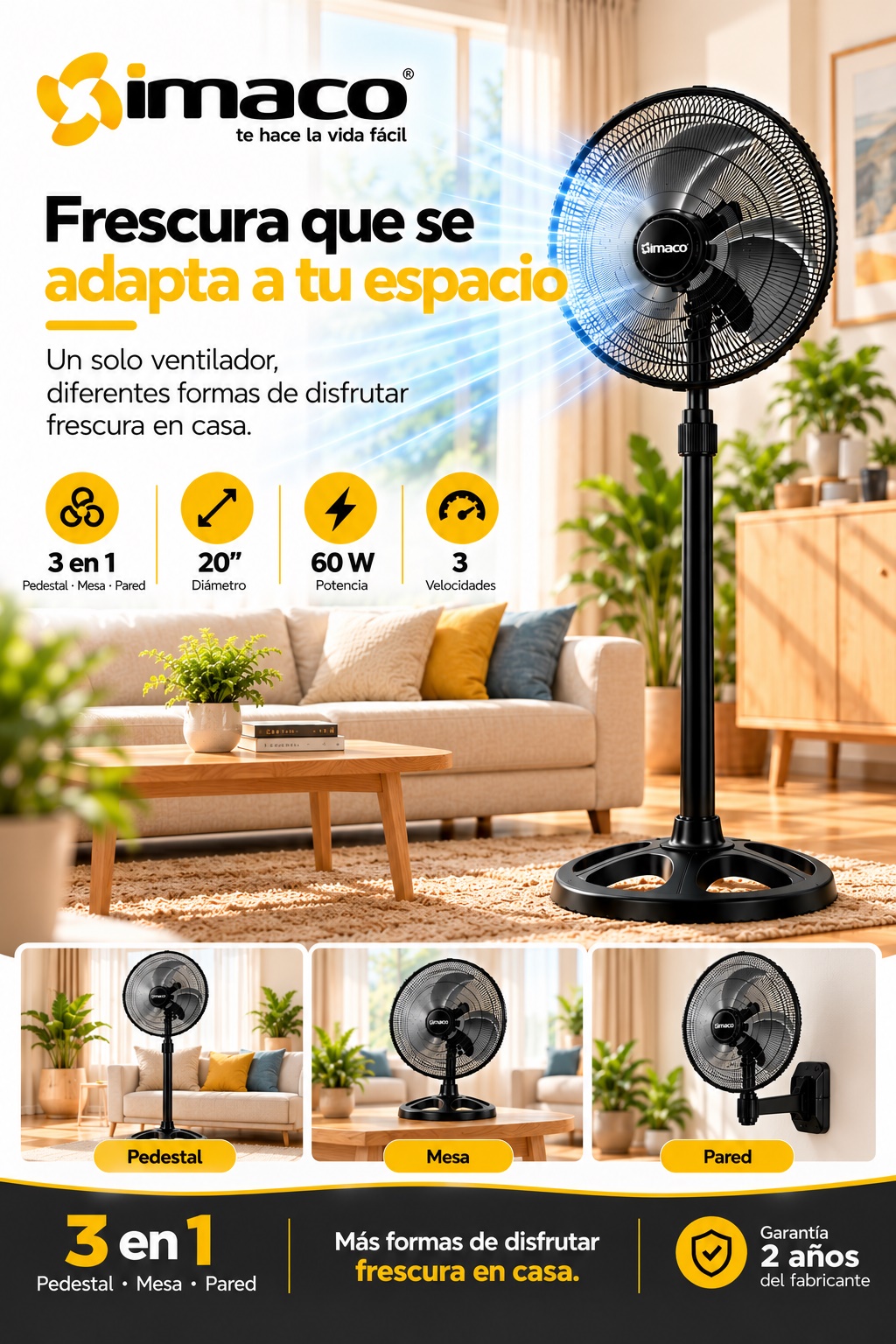 Ventilador Imaco FSM2060 cierre de producto